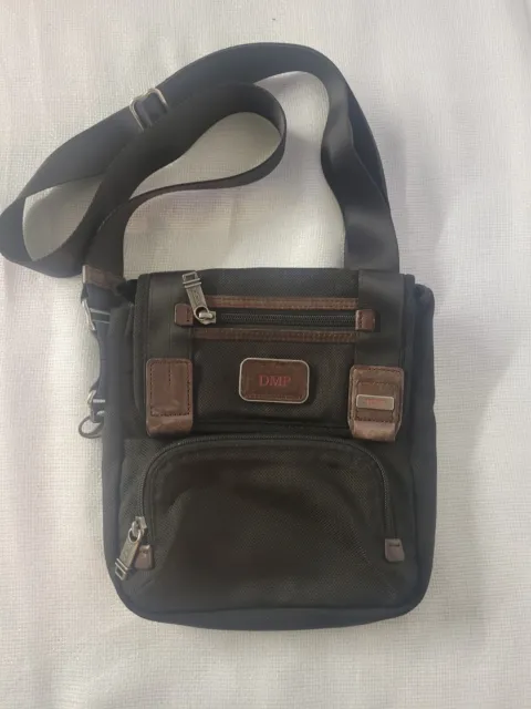 TUMI Alpha Bravo Black / Brown Messenger Bag Travel Bag CROSSBODY 22306HKH