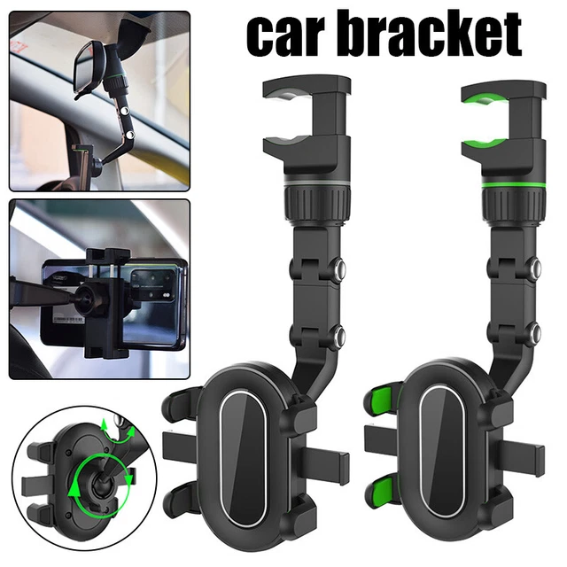 360° Voiture Rétroviseur Intérieur Rotation Réglable Téléphone Montage Support .
