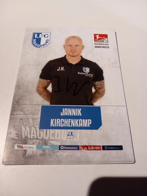 Carte Autographe Signée Dirk Stahmann 1 FC Magdebourg Originale + Numéro
