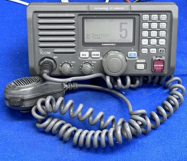 ICM604 MARINE DSC VHF Radio Transceiver; Grey, Cleared MMSI 279.