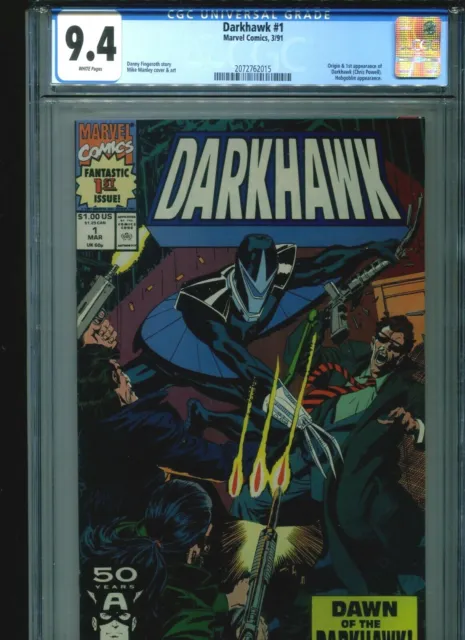 Darkhawk #1 CGC 9.4 (1991) Origin & 1st Appearance of Darkhawk (Chris Powell)
