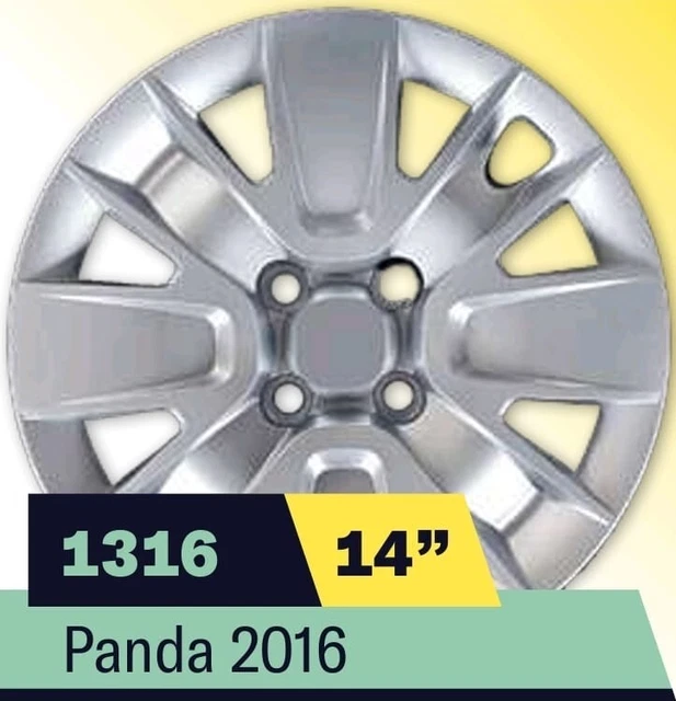 Copricerchi Per Fiat Panda 4x4 2004 (logo Rosso) - Kit Di 4 Pezzi Adattabili, Diametro 14 Pollici | Non Originali - Foto 6