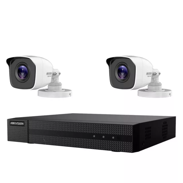 Kit Videosorveglianza Ip Poe 2 Mpx 2 Telecamere Hikvision Nvr 4 Canali 4K