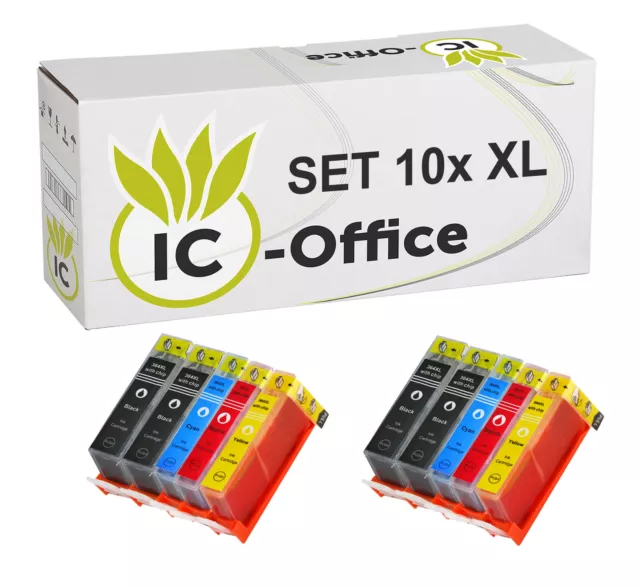 10 Tinte Patronen für HP 364 Drucker Officejet 4620 4622 Photosmart 5520 5522 55