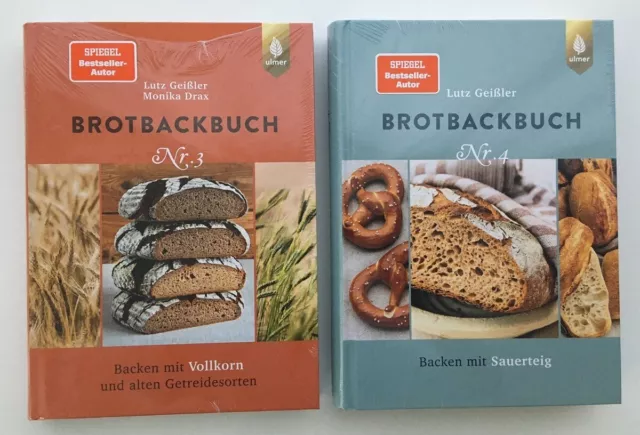 Lutz Geißler - Brotbackbuch Nr. 3  und 4 - Gebunden - 4 Bände im Set - Neu