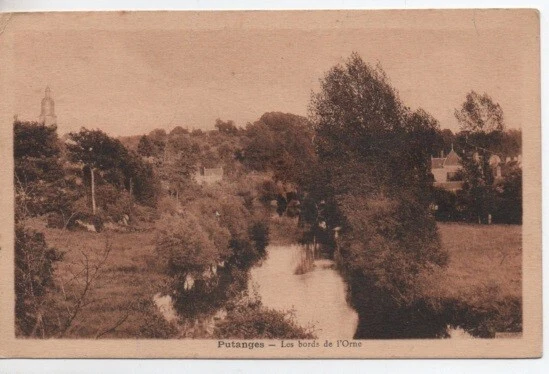 CPA -  PUTANGES - Les bords de l'Orne