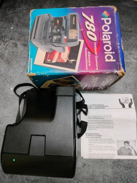 Cámara de película instantánea Polaroid 780 Tal como está en la caja con...