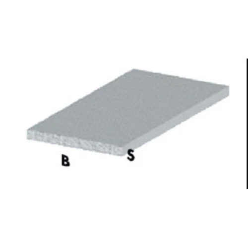 Profilé Plat En Aluminium 40 X 2 Mm – Longueur 2500 Mm, Anodisé Argent – 1 Pièce, Fabrication Italienne