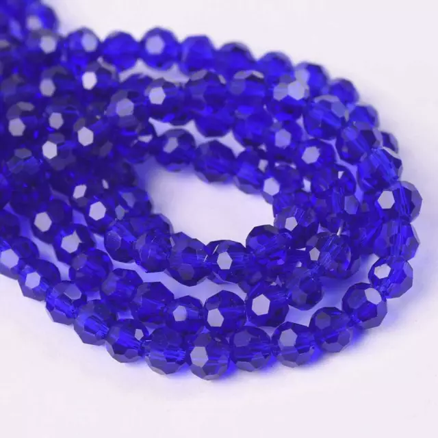 3mm 4mm 6mm 8mm Round 32 Facets Crystal Glass Loose Crafts Beads Wholesale Lot