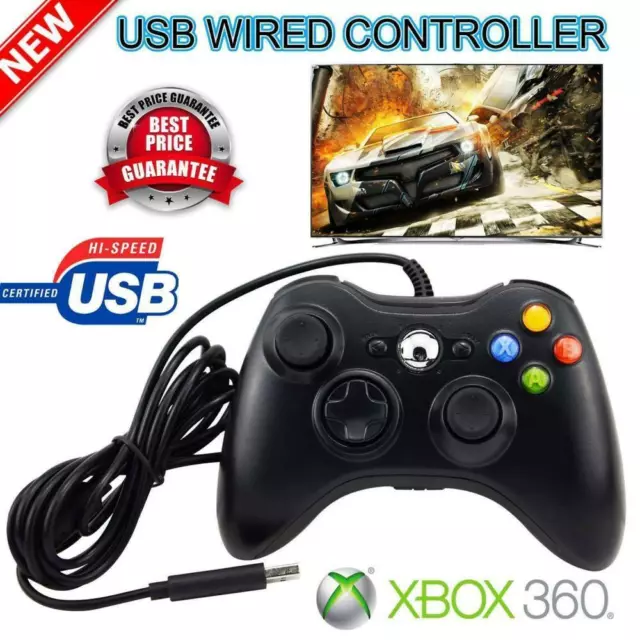 Dual Shock Xbox 360 Controller for Windows & Xbox 360 Console PC USB Wired AU