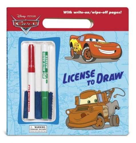 LICENSE TO DRAW (DISNEY/PIXAR CARS) (WRITE-ON/WIPE-OFF By Andrea Posner-sanchez