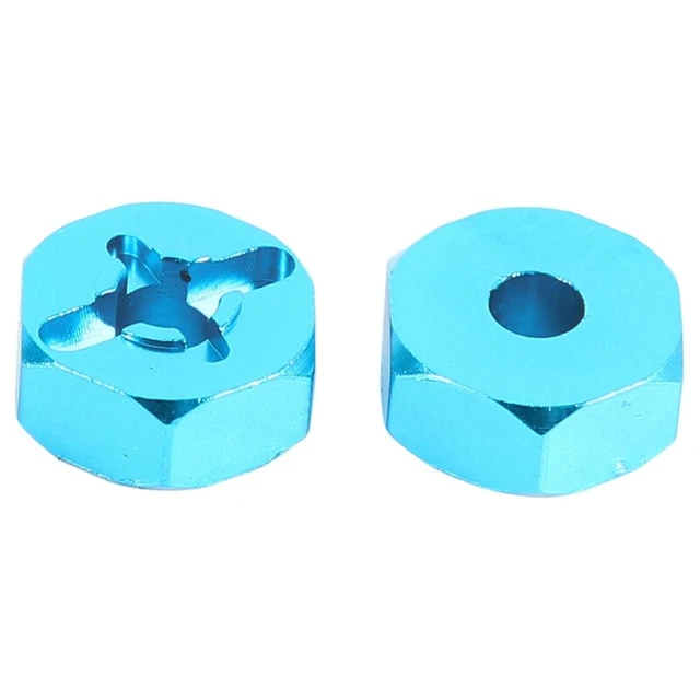 Agatige Mozzo Esagonale da 17 mm, Adattatore di conversione Estensione per mozzi Ruota in Alluminio 4 Pezzi per Auto Modello RC con Rapporto 1:8(d'Argento