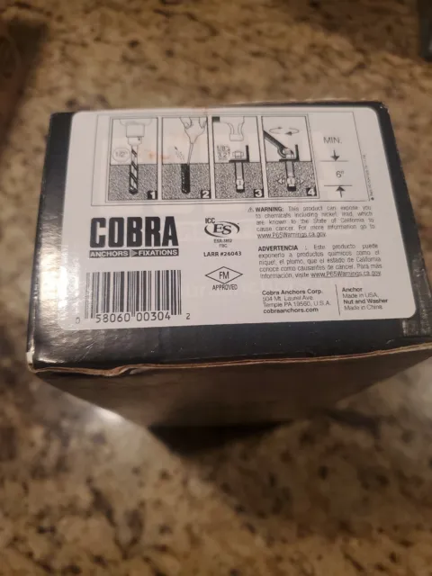 Cobra 1/2 in. x 7 in. Parawedge Anchor, 25 Pack Box
