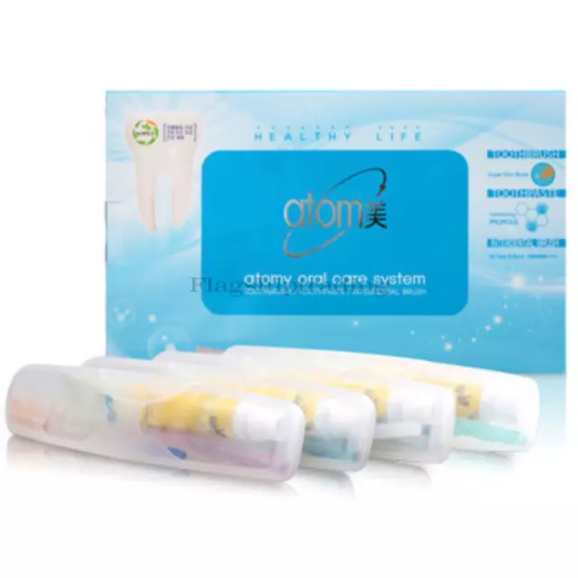 ATOMY Travel Oral Care System Dentifrice Brosse à dents 1Set 4 pièces avec...