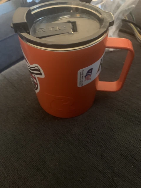 RTIC Coffee Cup Mug 12oz Orange  Tumbler Used
