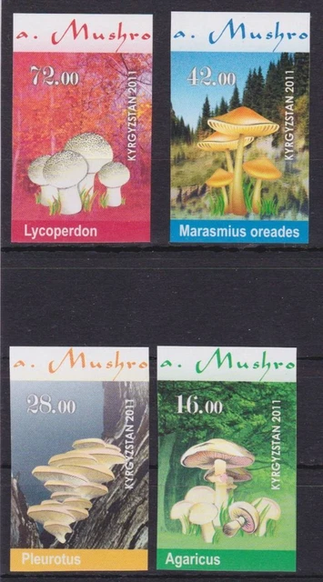 Kirgisien 677/80 B postfr./mnh Pilze murshrooms 2011 Auflage nur 1500 St. -24986