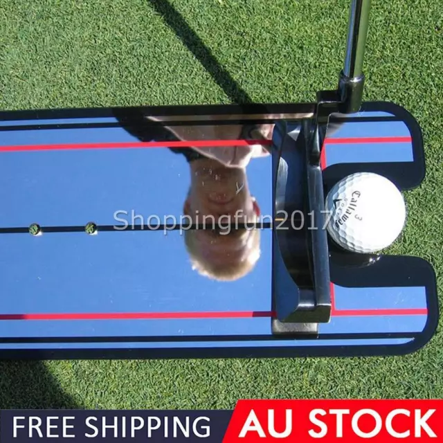 Golf Trainer Training Mirror Aids Swing Straight Practice Net Putting Mirror NEW