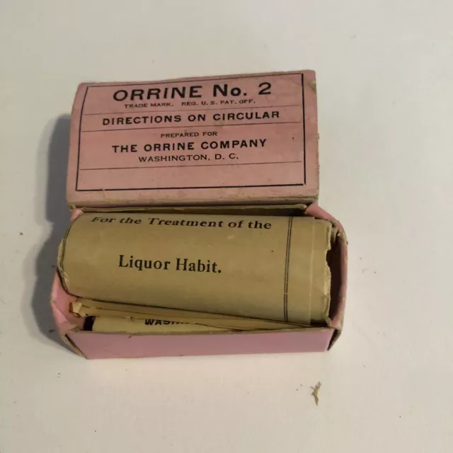 Orrine No. 2 Vintage Quack Medicine Cure For Liquor Habit