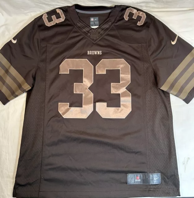 Cleveland Browns Jersey Mens Large NIKE On Field Football 33 Trent Richardson