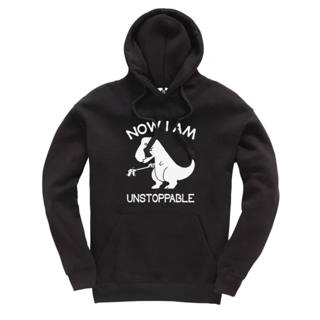 Now I Am Unstoppable Dinosaur Kids Hoodie Hooded Sweatshirt Ages 3-13