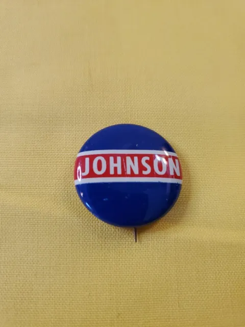 1964 LBJ Lyndon B Johnson Litho  Political Campaign Pinback Button ORIGINAL