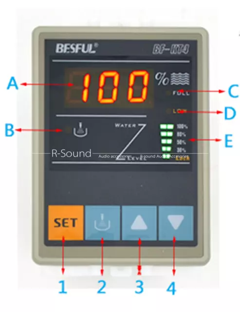 BF-KT4 Intelligent digital display water level controller liquid level switch