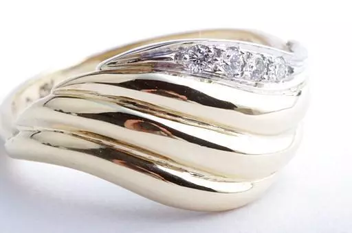 Brillant Diamant Ring 750 18K Bicolor Gold Gr. 52 -