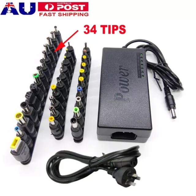 96W Universal Power Supply Charger for PC Laptop & Notebook AC/DC Power 34 Tips