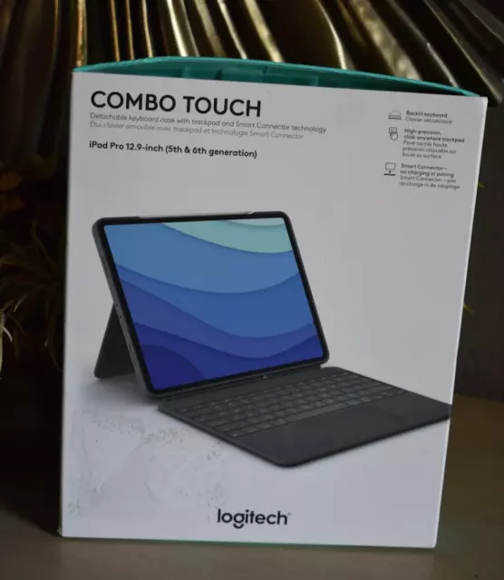 Logitech Combo Touch Keyboard Case for 12.9" Apple iPad Pro 5th Gen. - Oxford...