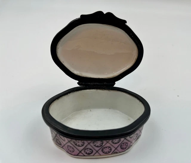 Antique Porcelain And Brass Lidded Rocco Decorated Box 1900'S Possibly French 3