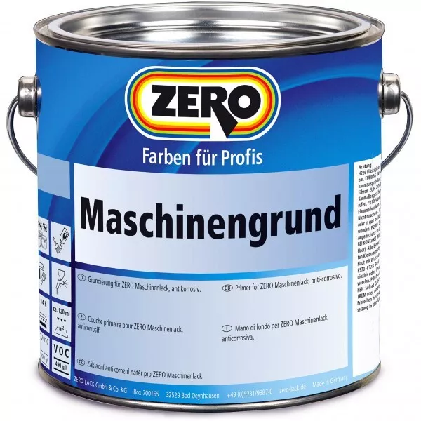 €13,33 L / 750 ml ZERO  Maschinengrund grau Grund-u.Zwischennstrich antikorrosiv