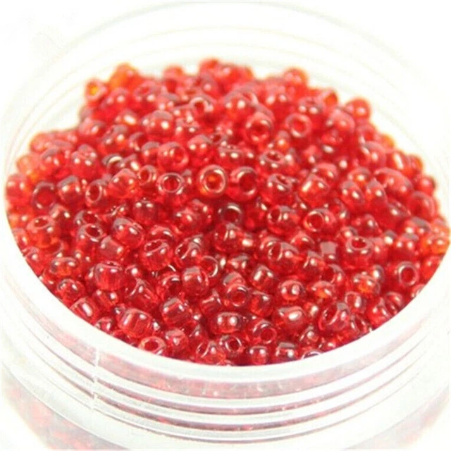 500Pcs 2Mm Red Transparent Lot Colorful Glass Czech Beads Jewelry Making
