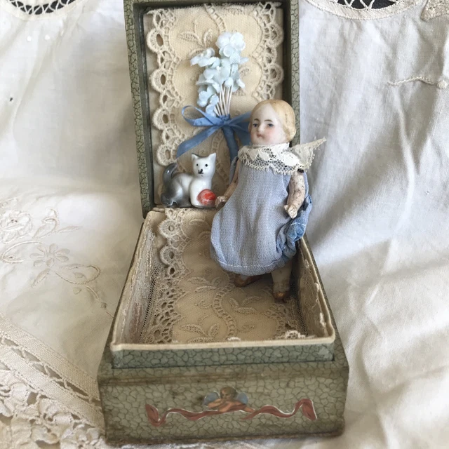 Hochet Ancien Tête Porcelaine Marotte - Poupée 19ème Siècle, 30 Cm, France
