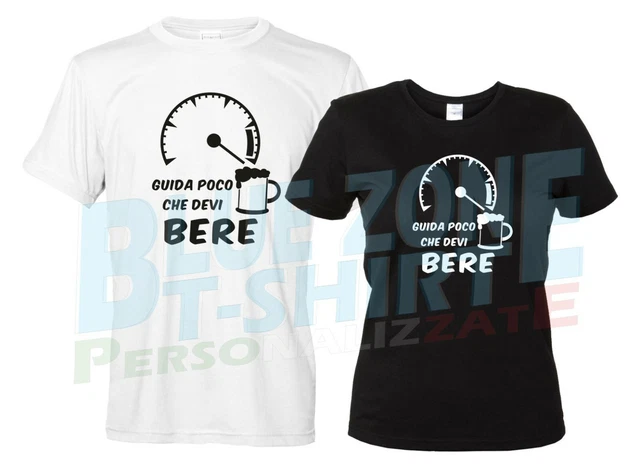 Guida Poco che Devi Bere Maglietta Divertente Birra Uomo Donna T-Shirt Pub Drink