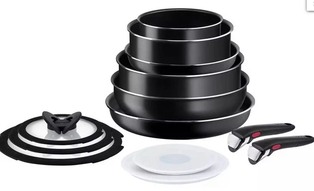 Juego de utensilios de cocina antiadherentes, sartenes, sartenes fáciles de cocinar Tefal INGENIO 13 piezas