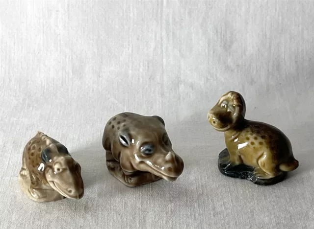 3 Wade Whimsies Flintstones Crackers Balding & Mansell Rhino Bronti Dino 1965