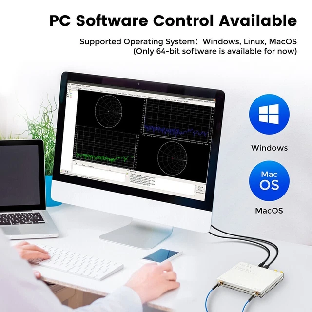 Analyseur De Réseau Vectoriel (VNA) LibreVNA 2.0 - 100 KHz à 6 GHz - Connexion USB - Version Améliorée