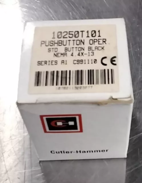 New Cutler Hammer Operator Std Button Black Pt# 10250T101