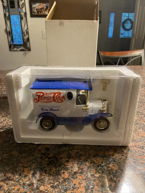 Pepsi-Cola  Delivery Car / Truck - Coin Bank with Key 