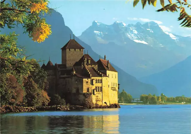 alte AK Schloss Chillon bei Montreux ungelaufen Ansichtskarte E3548i