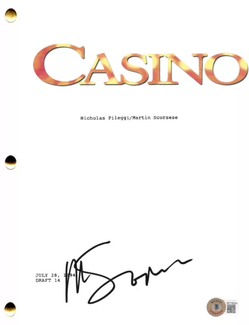 Martin Scorsese Signed Casino Full Movie Script Authentic Autograph Beckett