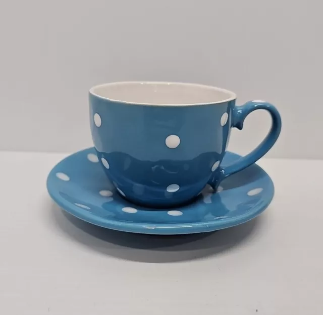 Maxwell & Williams Sprinkle Tea Cup and Saucer - Blue Vgc