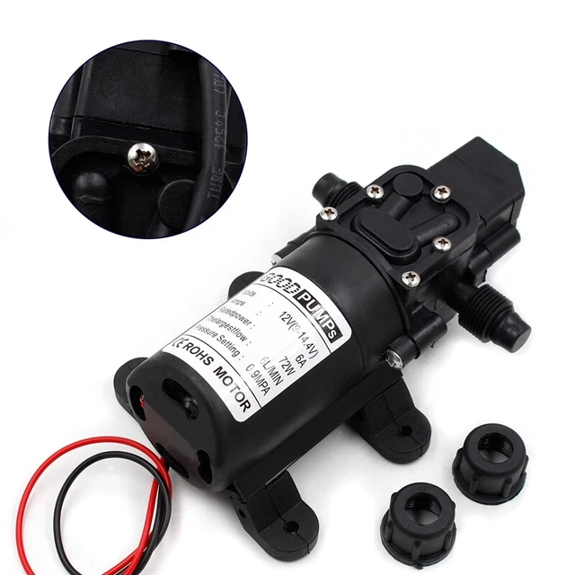 12V Diaphragm Pump Pressure Self Priming Water Pump High Pressure Auto Switch