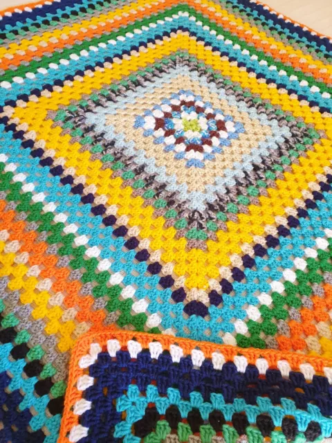 🌸Handmade Crochet Throw Blanket Soft Breathable Baby Blanket Knee Rug 102x101CM