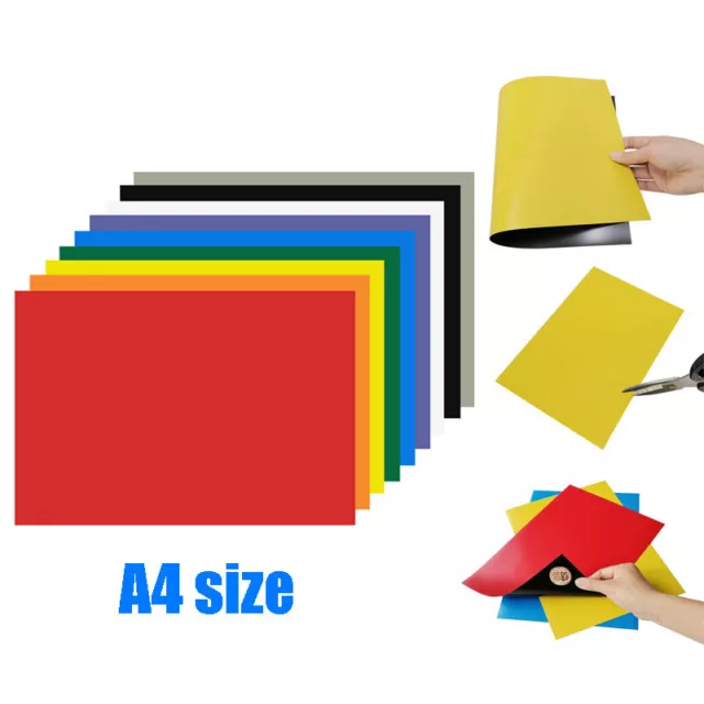 A4 size Magnetic Sheets Flexible Magnetic Sheeting Colours Craft Storage Sheets