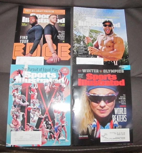 LOT OF 4 Recent Magazines 2022 Sports Illustrated Winter Olympics Aaron