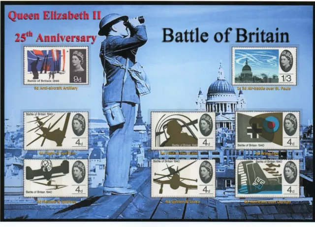 GB QEII 1965 NICE DISPLAY OF BATTLE OF BRITAIN 25th ANNIVERSARY MINT MNH 07