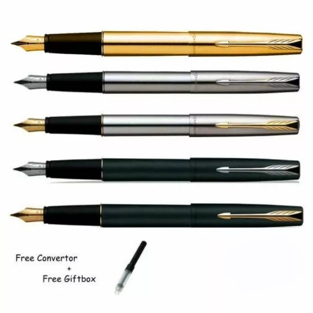 Personalised Parker Frontier Fountain Pen+Inkconvertor And Giftbox(5 Variations)