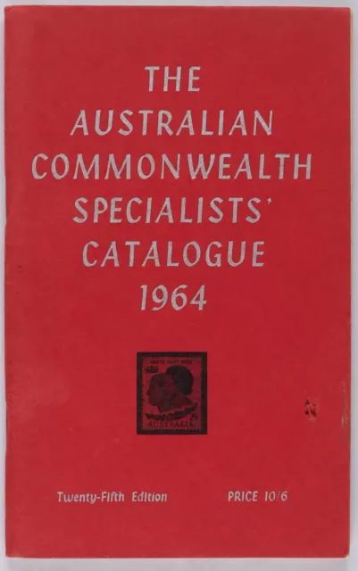 CATALOGUES Australia ACSC 25th Edition, 1964, AAT & Cocos Is, by Hawthorn Press.