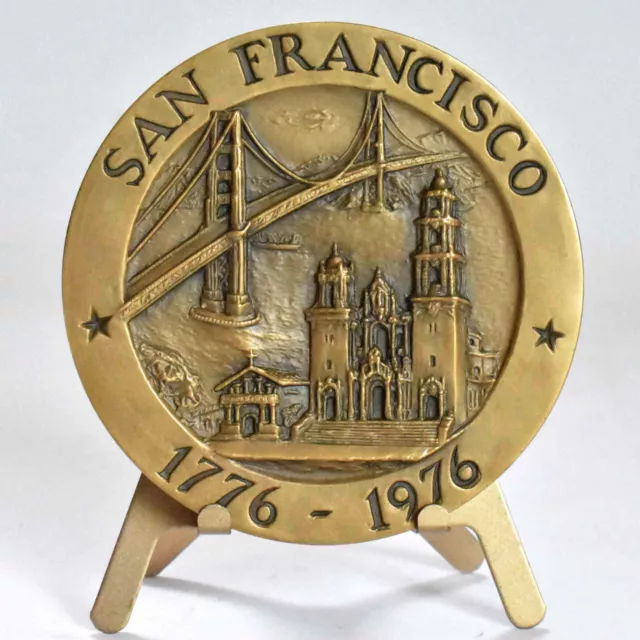 1976 San Francisco TWIN BICENTENNIAL Medal - Medallic Art - Easel, Booklet, Box